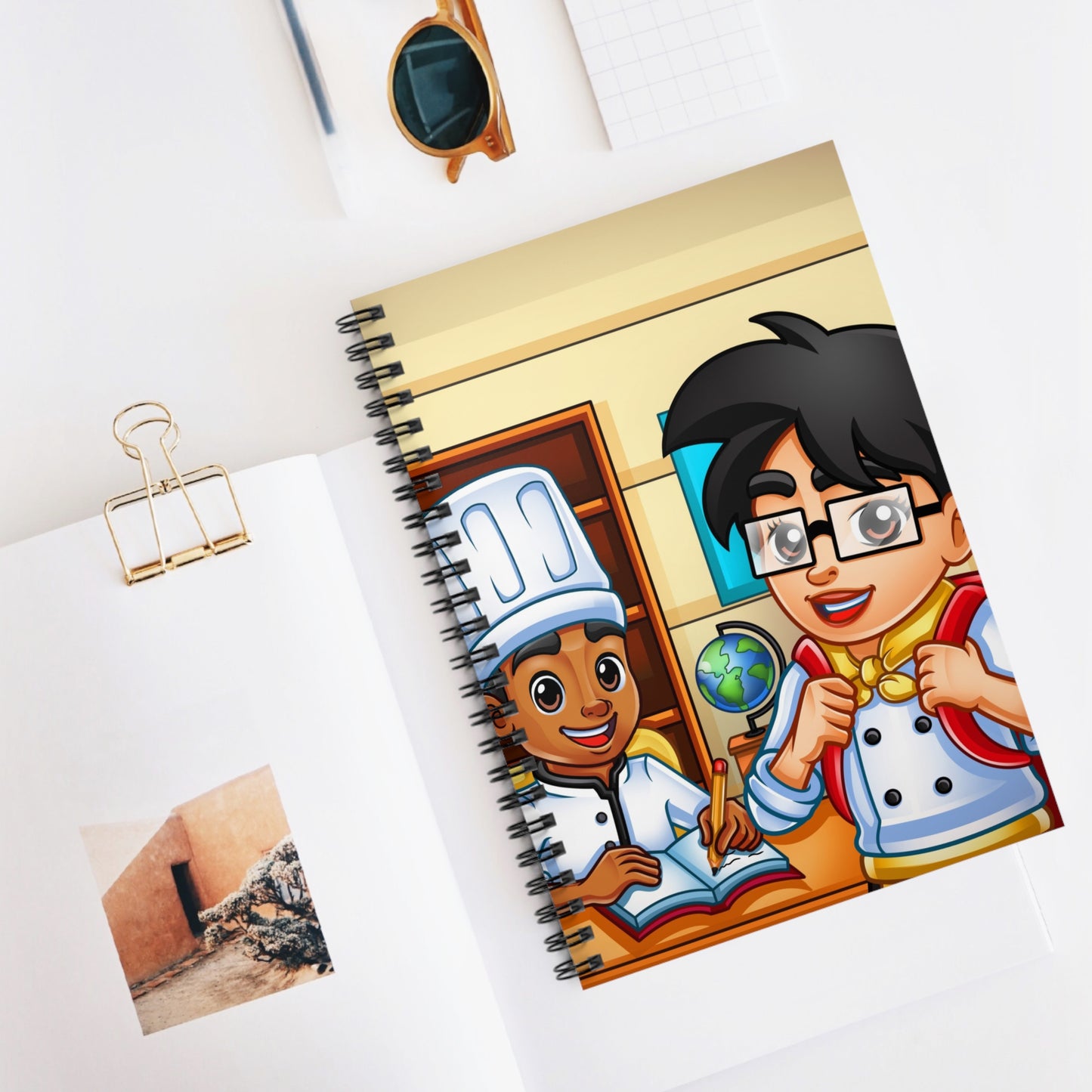 Chef Diamond and Chef Lily - Spiral Notebook - Ruled Line