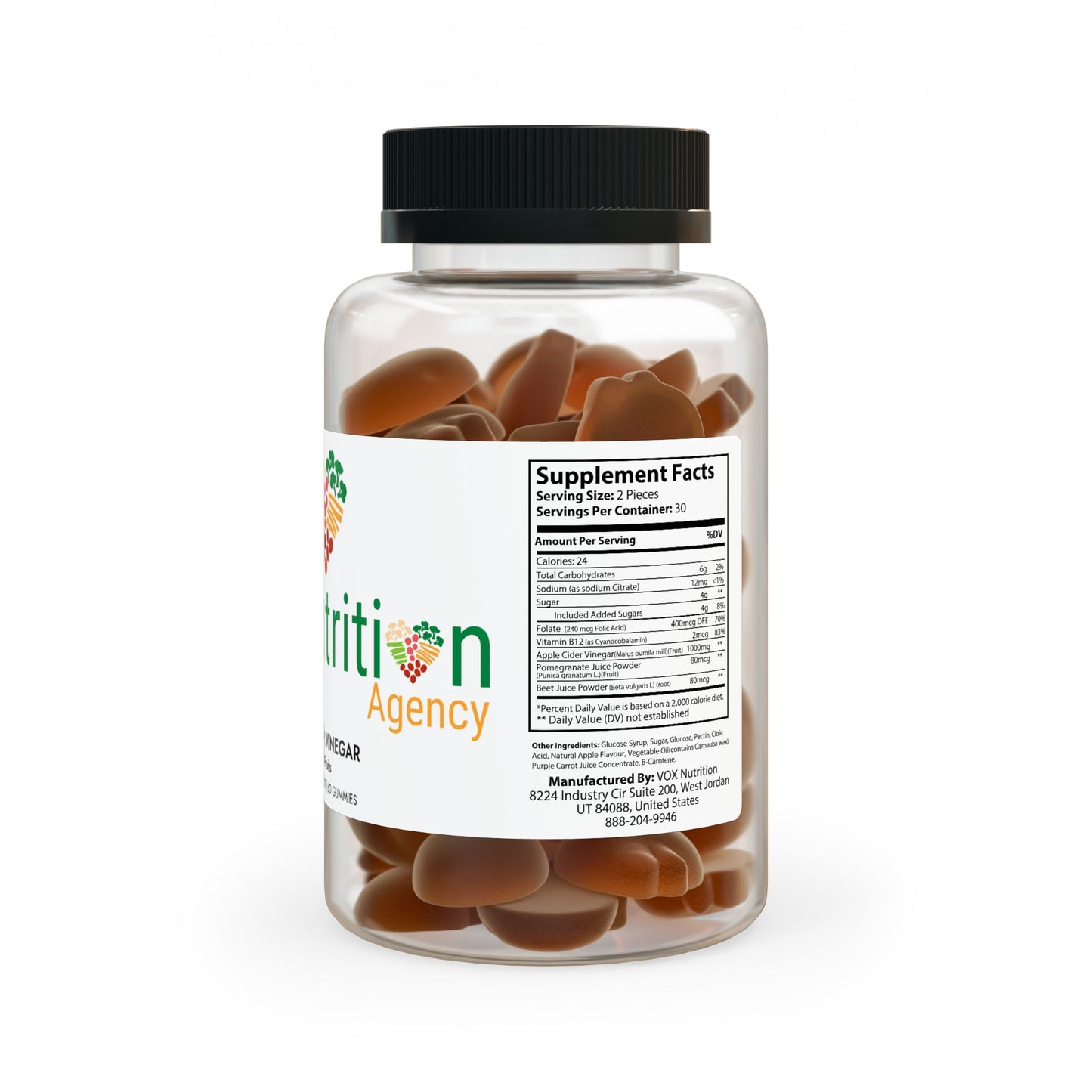 Apple Cider Vinegar Gummies (60 Gummies)