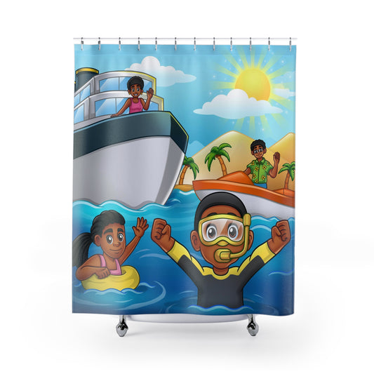 Family Vacation Shower Curtains