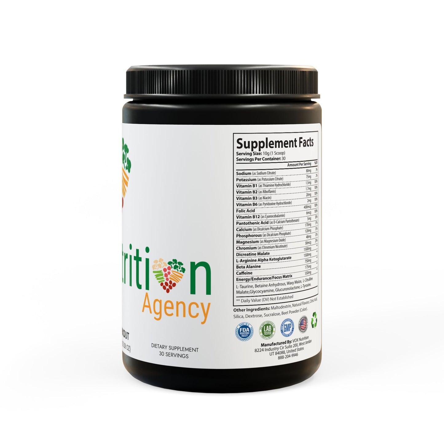 Pre-Workout Supplement, Watermelon (300g, 10.58oz)