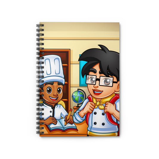 Chef Diamond and Chef Lily - Spiral Notebook - Ruled Line