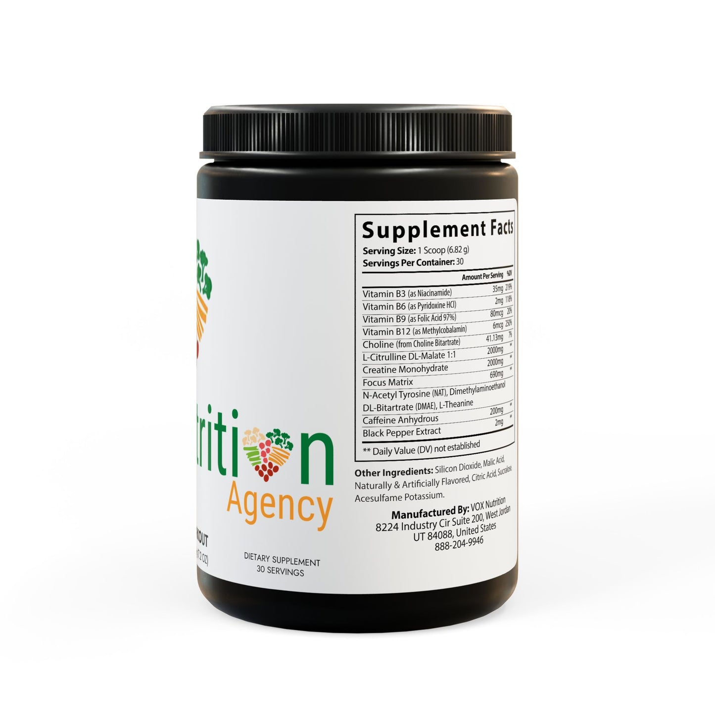 Pre-Workout Supplement, Fruit Punch (204g, 7.1oz)