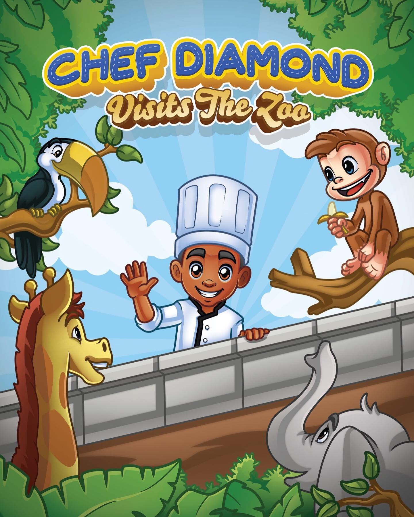 Chef Diamond Visits The Zoo - Coloring Book